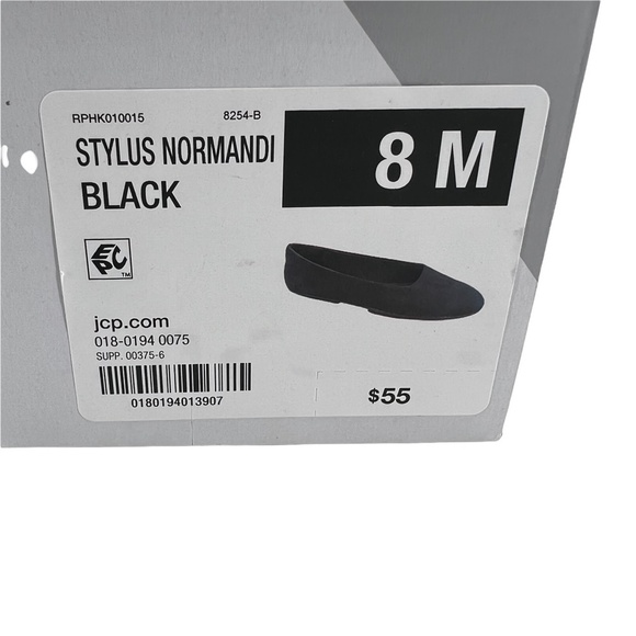 NWT Stylus Black Normandie Slip On Ballet Flats Size 8 Women’s - Picture 4 of 9